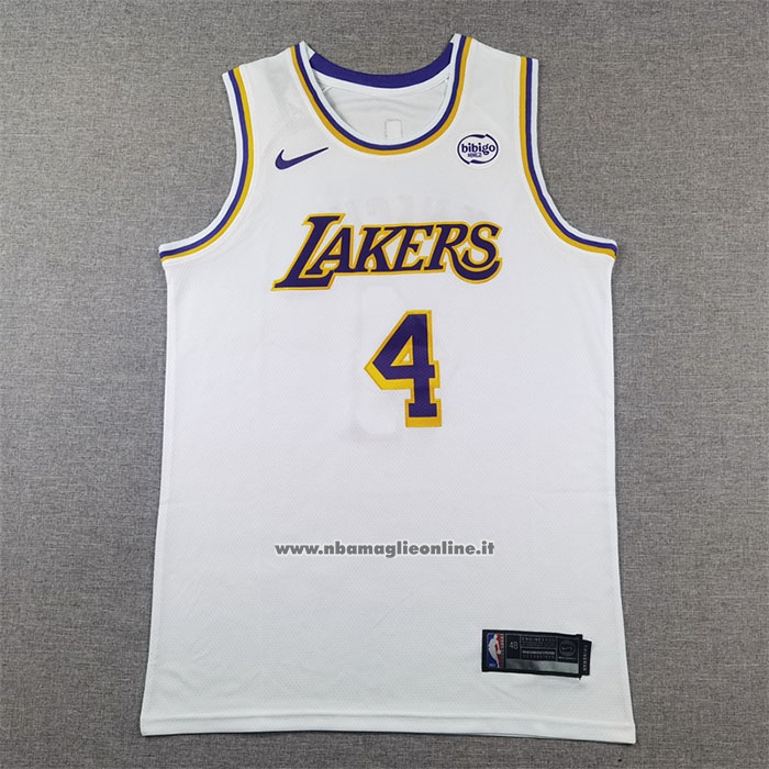 Maglia Los Angeles Lakers Dalton Knecht #4 Association 2024-25 Bianco